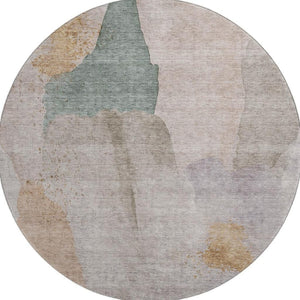 HomeRoots 8' X 10' Copper Lavender Beige Washable Area Rug - Modern, Durable, Stain-Resistant, UV Protected! 710182