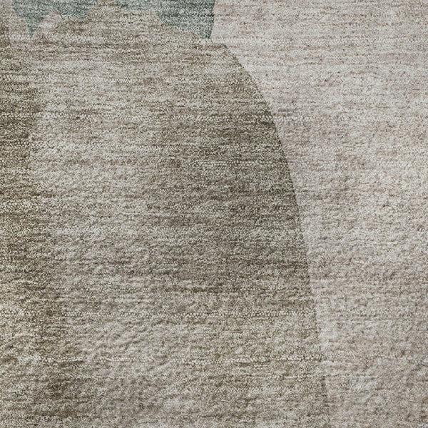 HomeRoots 9' X 12' Abstract Copper Lavender Beige Washable Area Rug - UV Protected, Stylish & Durable Design 710183