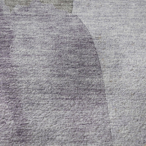 HomeRoots 10' Contemporary Lavender Gold and Gray Abstract Area Rug - Washable, UV-Protected, Durable Design 710196