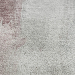 HomeRoots 9' X 12' Blush Gray Ivory Abstract Washable Area Rug - Durable, Stain-Resistant, UV Protected Design 710207