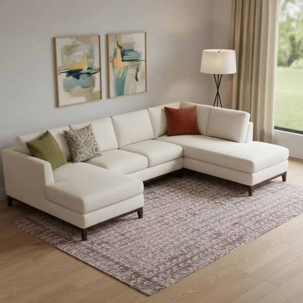 HomeRoots 10' Blush Gray & Ivory Abstract Washable Area Rug - UV Protection, Stain-Resistant, Pet-Friendly Design 710208