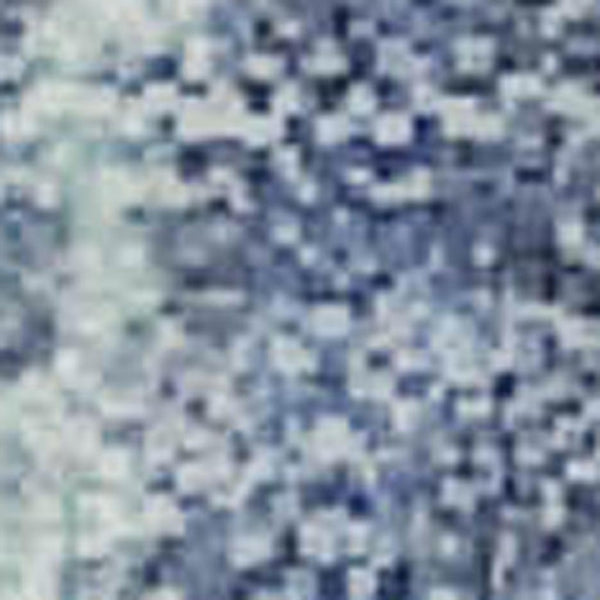 HomeRoots 8' Abstract Washable Round Rug in Denim Blue, Gray & Ivory – UV Protected, Stain Resistant & Soft 710211