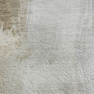HomeRoots 5' X 8' Ivory Charcoal Abstract Area Rug - Durable, Washable, UV Protected for Family Spaces 710216