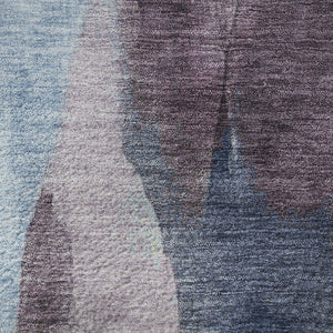 HomeRoots 8' X 10' Washable Area Rug in Denim Blue, Purple, and Beige – UV Protected, Durable & Stylish Design 710266