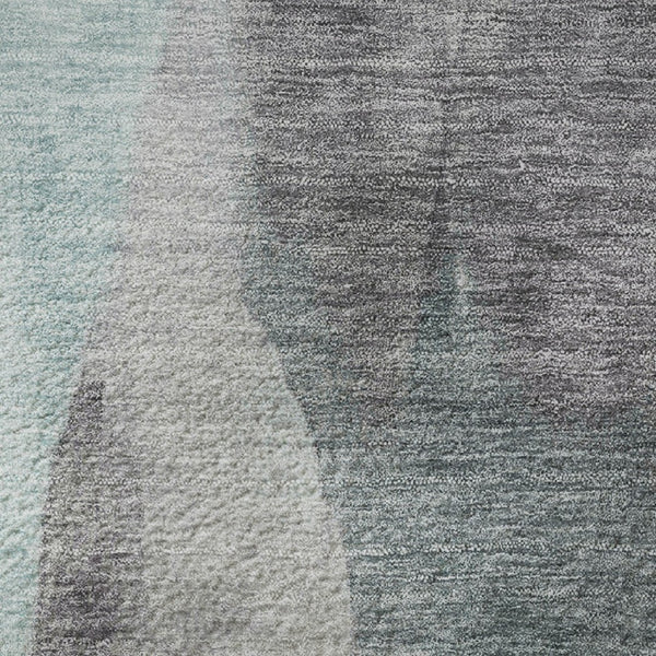 HomeRoots 8' X 10' Teal, Plum & Ivory Abstract Washable Area Rug – UV Protected, Stain-Resistant & Stylish! 710284
