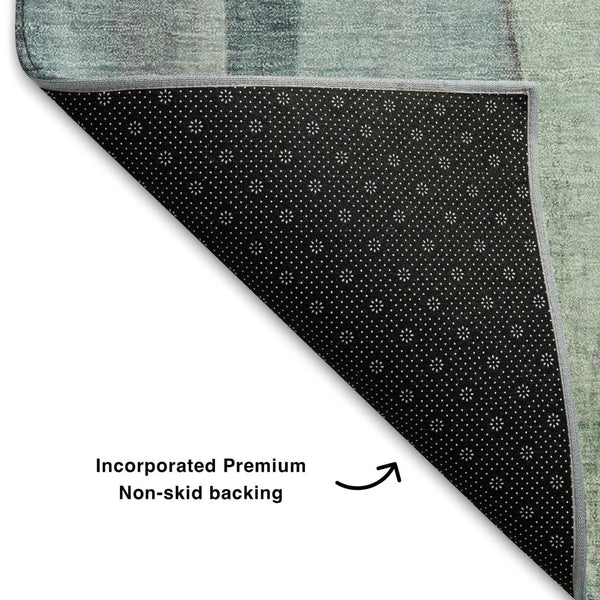 HomeRoots 9' X 12' Teal, Plum & Ivory Abstract Area Rug - Stain Resistant, UV Protected, Durable & Stylish 710285