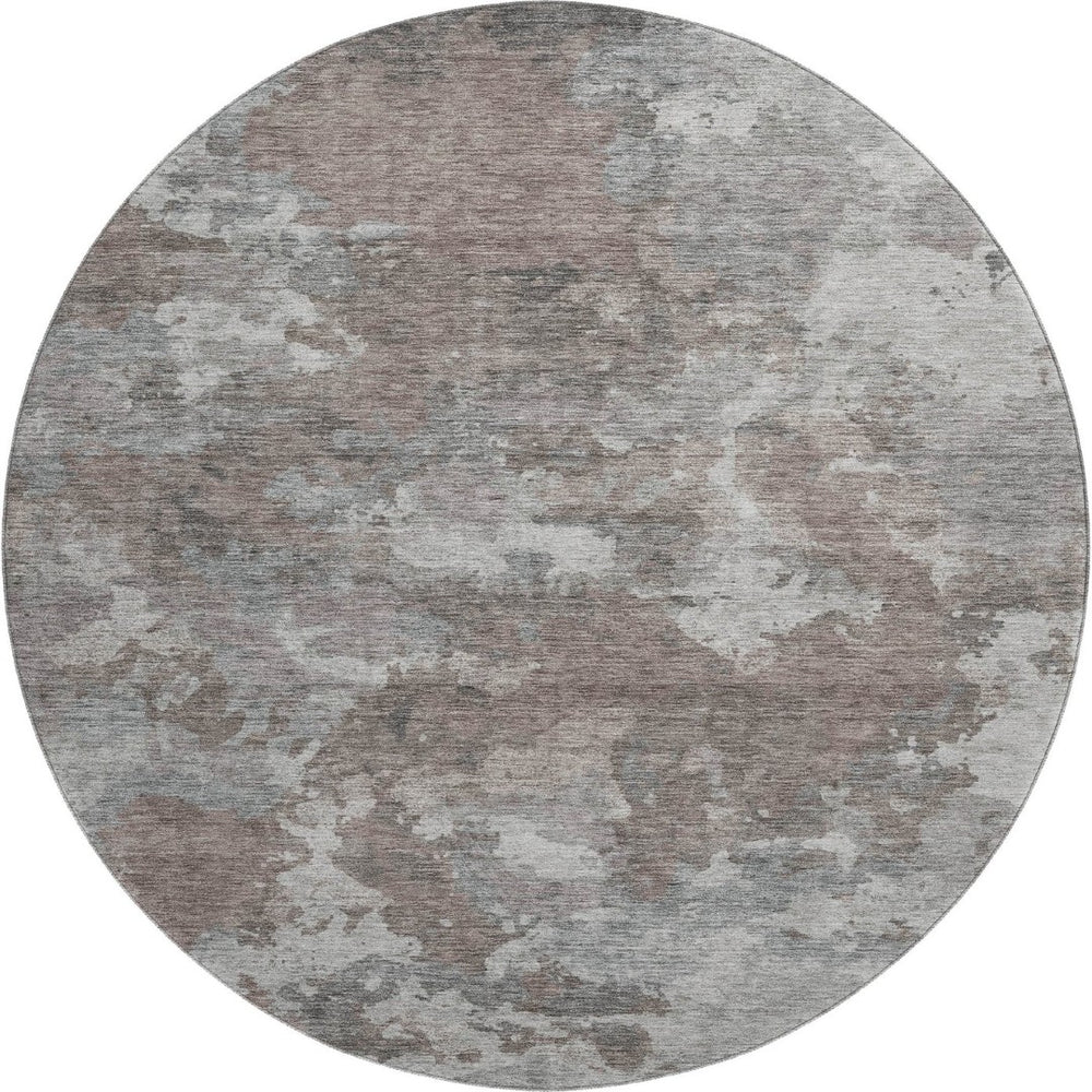HomeRoots 8' X 10' Washable Brown and Gray Abstract Area Rug with UV Protection - Perfect for High-Traffic Spaces 710308