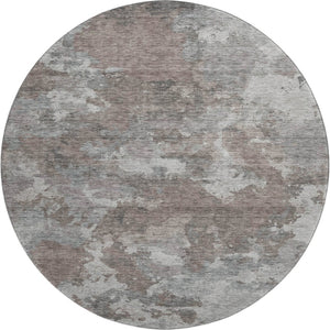 HomeRoots 8' X 10' Washable Brown and Gray Abstract Area Rug with UV Protection - Perfect for High-Traffic Spaces 710308
