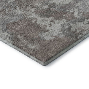 HomeRoots 8' X 10' Washable Brown and Gray Abstract Area Rug with UV Protection - Perfect for High-Traffic Spaces 710308