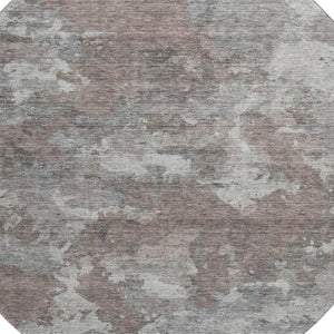 HomeRoots 8' X 10' Washable Brown and Gray Abstract Area Rug with UV Protection - Perfect for High-Traffic Spaces 710308