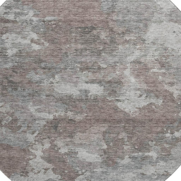 HomeRoots 8' X 10' Washable Brown and Gray Abstract Area Rug with UV Protection - Perfect for High-Traffic Spaces 710308