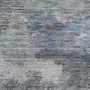 HomeRoots 8' X 10' Denim Blue and Gray Washable Area Rug – Durable, UV-Protected, Stylish for Everyday Living 710314