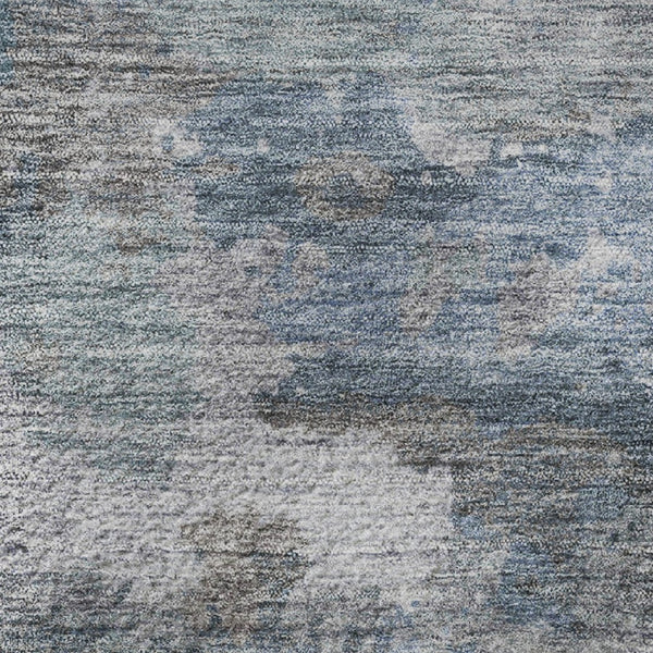 HomeRoots 8' X 10' Denim Blue and Gray Washable Area Rug – Durable, UV-Protected, Stylish for Everyday Living 710314