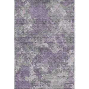 HomeRoots 10' X 14' Stylish Purple and Gray Abstract Washable Area Rug with UV Protection for Busy Homes 710328