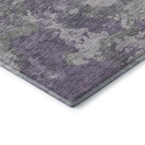 HomeRoots 10' X 14' Stylish Purple and Gray Abstract Washable Area Rug with UV Protection for Busy Homes 710328