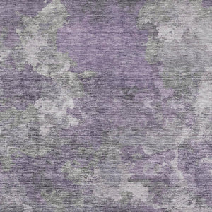 HomeRoots 10' X 14' Stylish Purple and Gray Abstract Washable Area Rug with UV Protection for Busy Homes 710328