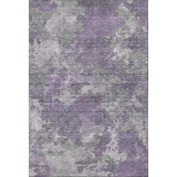 HomeRoots 10' X 14' Stylish Purple and Gray Abstract Washable Area Rug with UV Protection for Busy Homes 710328