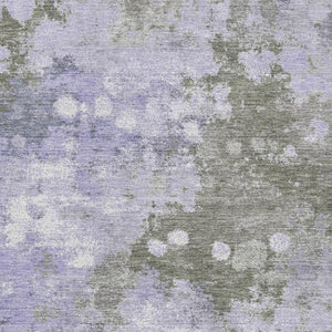 HomeRoots 5' X 8' Abstract Lavender and Taupe Area Rug - Washable, UV Protected, Family-Friendly Design 710336