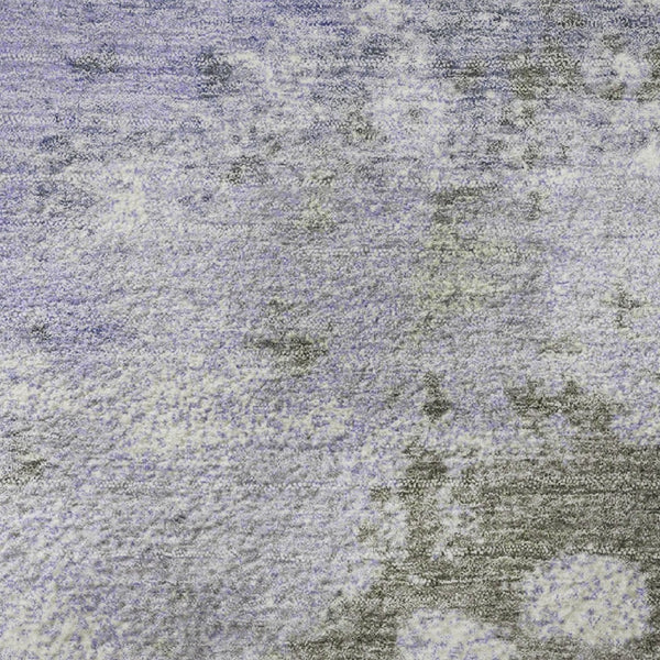 HomeRoots 8' X 10' Plush Lavender & Taupe Abstract Washable Area Rug with UV Protection for Home Comfort 710338