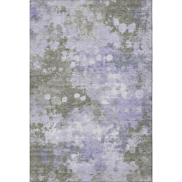HomeRoots 9' X 12' Lavender & Taupe Abstract Area Rug - Washable, Stain Resistant, UV Protected & Non-Slip! 710339