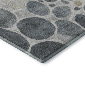 HomeRoots 10' X 14' Pewter Beige & Gray Geometric Washable Area Rug - UV Protected, Durable & Stylish Design 710370