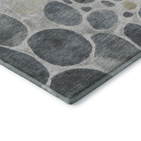 HomeRoots 10' X 14' Pewter Beige & Gray Geometric Washable Area Rug - UV Protected, Durable & Stylish Design 710370
