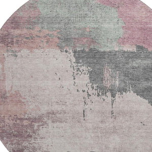 HomeRoots 8' X 10' Washable Blush Beige & Sage Abstract Area Rug – Durable, UV-Protected, Perfect for Families! 710380