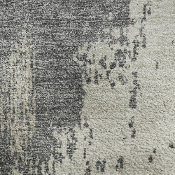 HomeRoots 10' Khaki Taupe & Copper Abstract Washable Area Rug – UV Protected, Durable, Stain Resistant Design 710388