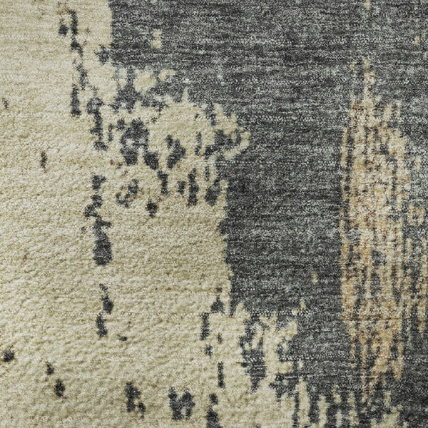 HomeRoots 8' X 10' Washable Abstract Area Rug in Rust, Beige & Blue - Durable, UV Protected & Non-Slip Design 710392