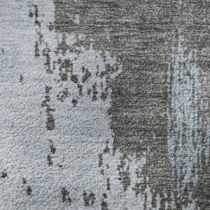 HomeRoots 10' Teal and Taupe Abstract Area Rug - Washable, UV Protected, Stain Resistant for High-Traffic Spaces 710400