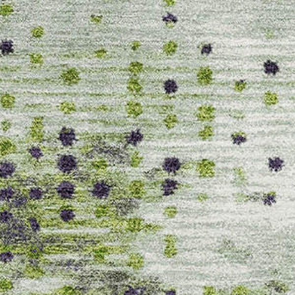 HomeRoots 9' X 12' Geometric Artichoke Green & Eggplant Area Rug - Washable, UV Protected for High-Traffic Spaces 710406