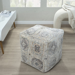 HomeRoots 5' X 8' Washable Blush & Emerald Geometric Area Rug - UV Protected, Stain-Resistant, Durable Design 710412