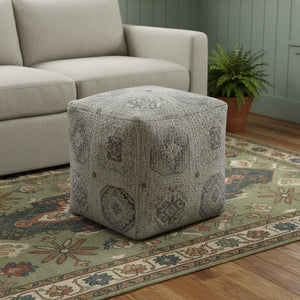 HomeRoots 5' X 8' Washable Blush & Emerald Geometric Area Rug - UV Protected, Stain-Resistant, Durable Design 710412