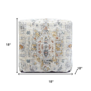 HomeRoots 8' Blush and Emerald Geometric Round Rug - Washable, UV-Protected, Modern Design for Busy Homes 710414