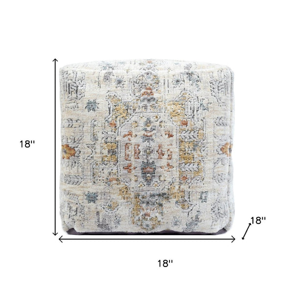 HomeRoots 8' Blush and Emerald Geometric Round Rug - Washable, UV-Protected, Modern Design for Busy Homes 710414