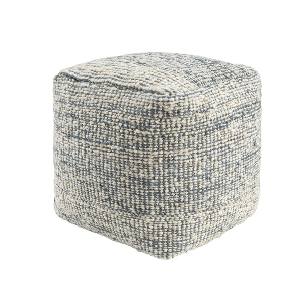 HomeRoots 9' X 12' Denim Blue & Chocolate Geometric Washable Area Rug with UV Protection for Modern Homes 710430