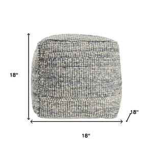 HomeRoots 9' X 12' Denim Blue & Chocolate Geometric Washable Area Rug with UV Protection for Modern Homes 710430