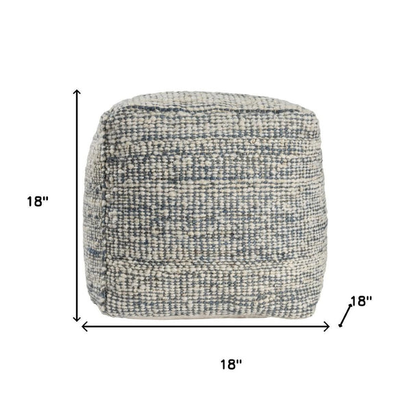 HomeRoots 9' X 12' Denim Blue & Chocolate Geometric Washable Area Rug with UV Protection for Modern Homes 710430