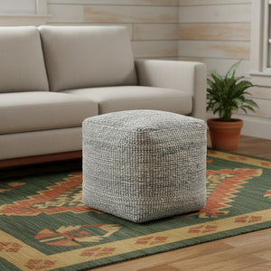 HomeRoots 9' X 12' Denim Blue & Chocolate Geometric Washable Area Rug with UV Protection for Modern Homes 710430