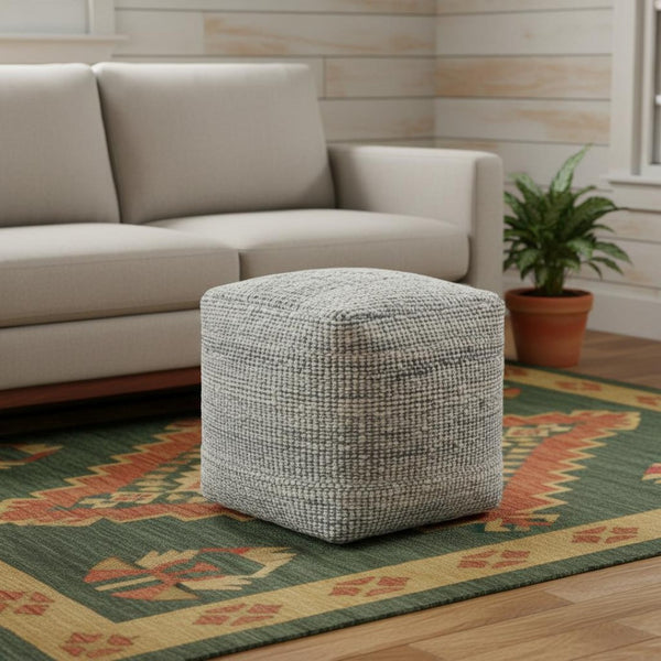 HomeRoots 9' X 12' Denim Blue & Chocolate Geometric Washable Area Rug with UV Protection for Modern Homes 710430