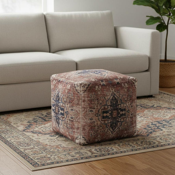 HomeRoots 5' X 8' Stylish Geometric Area Rug - Washable, Stain-Resistant, UV Protected for Modern Homes 710436