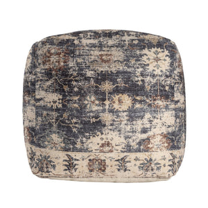 HomeRoots 8' X 10' Washable Linen & Blue Geometric Area Rug - Stylish, Durable, Pet-Friendly for High Traffic Areas 710440