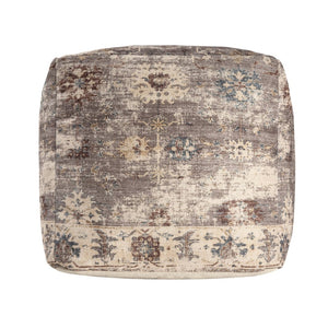 HomeRoots 9' X 12' Stylish Linen & Blue Geometric Area Rug - Washable, Stain-Resistant, UV Protected Design 710442