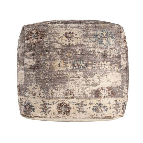 HomeRoots 9' X 12' Stylish Linen & Blue Geometric Area Rug - Washable, Stain-Resistant, UV Protected Design 710442