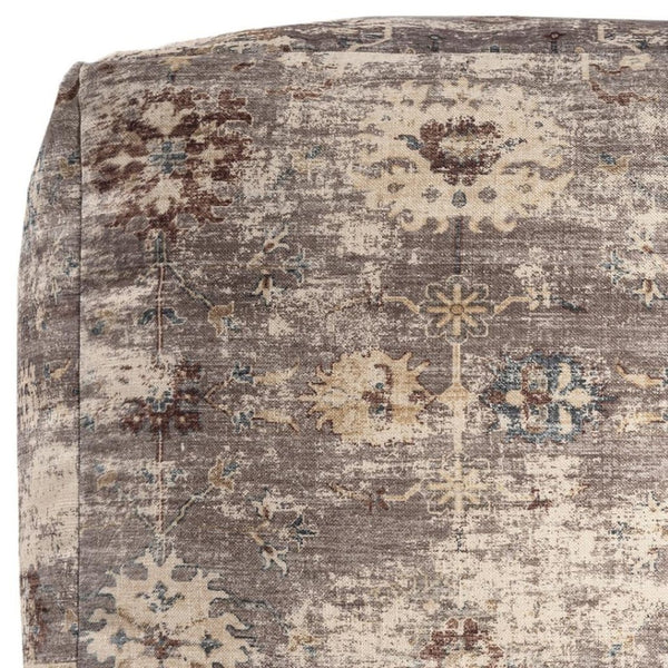 HomeRoots 9' X 12' Stylish Linen & Blue Geometric Area Rug - Washable, Stain-Resistant, UV Protected Design 710442