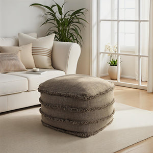 HomeRoots 8' Teal and Chocolate Geometric Washable Round Rug - Durable, UV-Protected, Perfect for Busy Homes! 710450