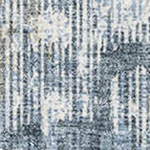 HomeRoots 5' X 8' Stylish Denim Blue & Ivory Geometric Area Rug - UV Protected, Washable, Stain Resistant Design 710455