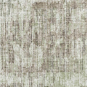 HomeRoots 5' X 8' Fern Green Geometric Area Rug - Washable, UV Protected, Stain Resistant for Busy Homes 710461