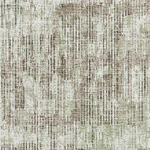 HomeRoots 5' X 8' Fern Green Geometric Area Rug - Washable, UV Protected, Stain Resistant for Busy Homes 710461