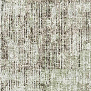 HomeRoots 8' Fern Green Geometric Round Rug - Washable, UV Protected, Stain-Resistant, Non-Slip Backing! 710462